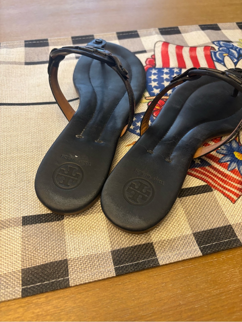 Tory Burch Navy Miller Sandals - Picture 8 of 14